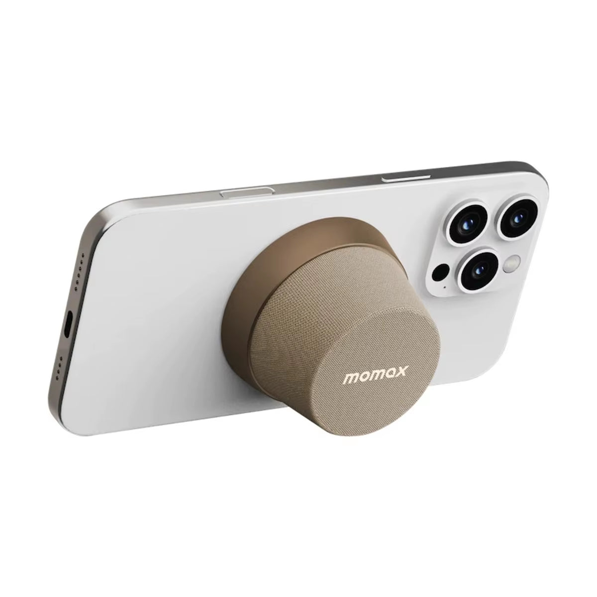 MOMAX 1-Vibe Go: Magnetic Wireless Speaker & Phone Stand with IPX6 Waterproof Protection